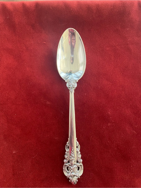 Wallace Silversmiths Other - Vintage Wallace GRAND BAROQUE Sterling Silver Ornate Serving Spoon 8 3/4 "